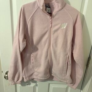 Columbia Wisconsin Light Pink Fleece Jacket